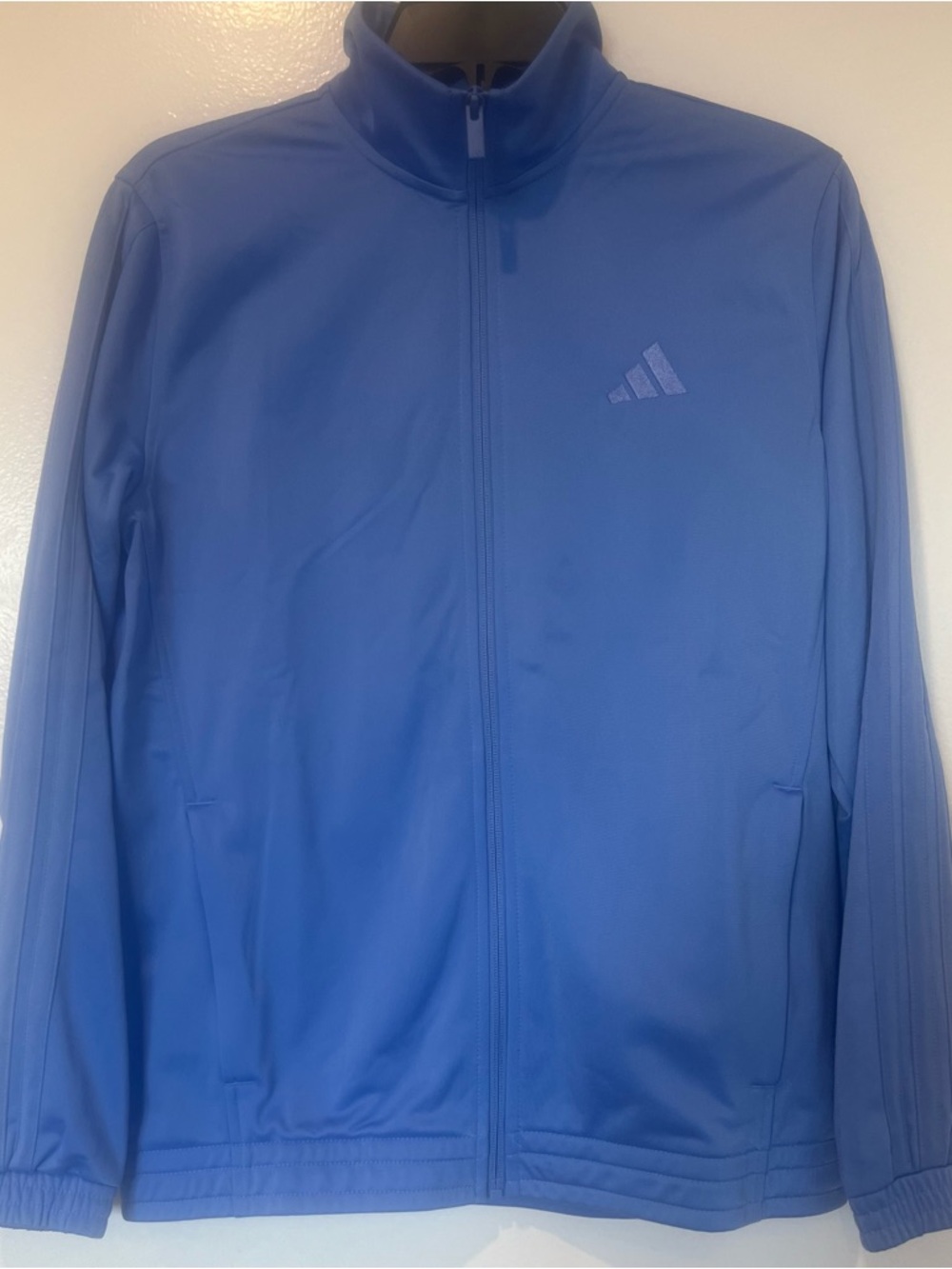 Adidas Women’s Blue 3-Stripes Tricot Track Jacket | Medium | NWT